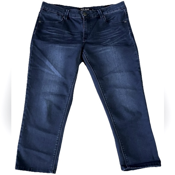 Max Jeans Capri Blue Jeggings size 10 - Picture 1 of 13